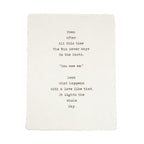 ***Even After All This Time Handmade Paper Print - 12x16