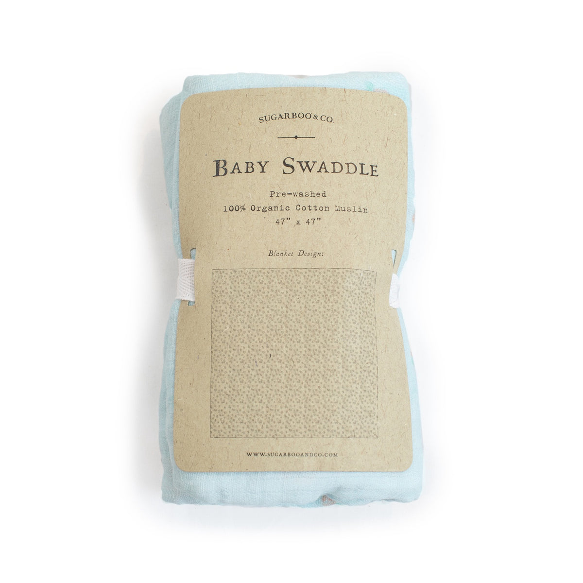 ***Blue Floral Swaddle Blanket