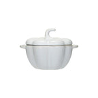 Stoneware Pumpkin Baker with Handles - White