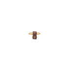 Baguette-Cut Watermelon Tourmaline Adjustable Ring