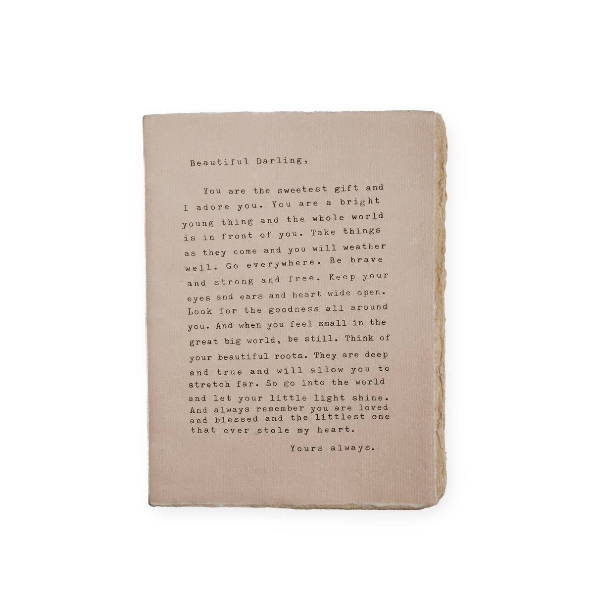 Large Deckled Edge Notebooks - Rose