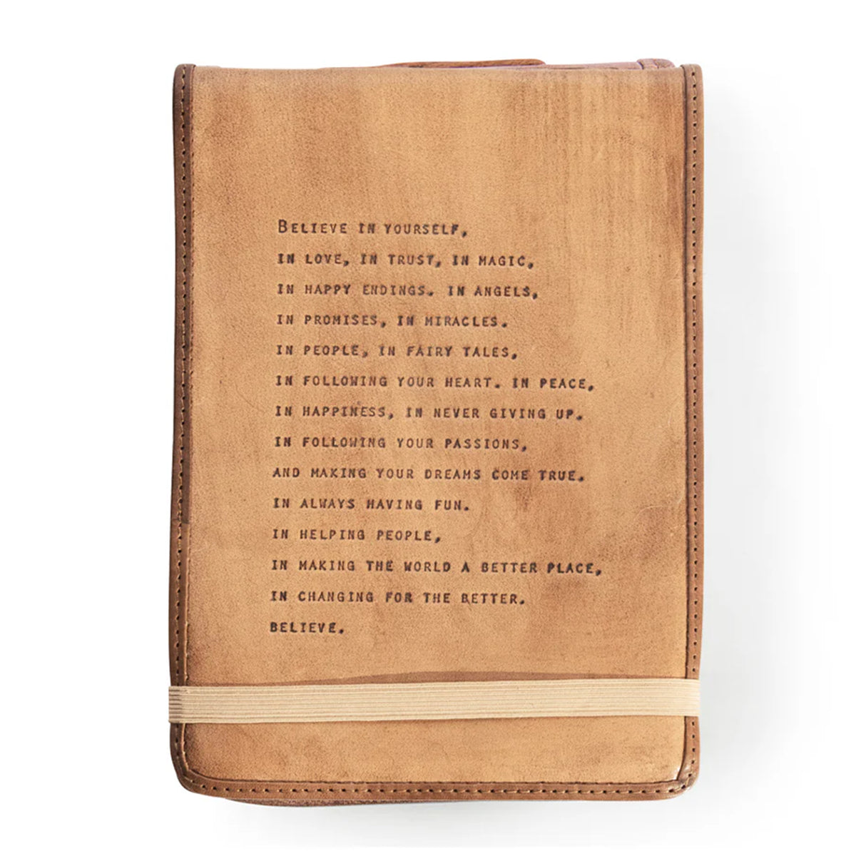 Believe In Yourself Signature Leather Journal - Maple