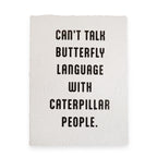 Butterfly Language Handmade Paper Print - 12x16