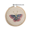 Butterfly Embroidery Hoop Collection - Red & Blue Striped Wing - 4in