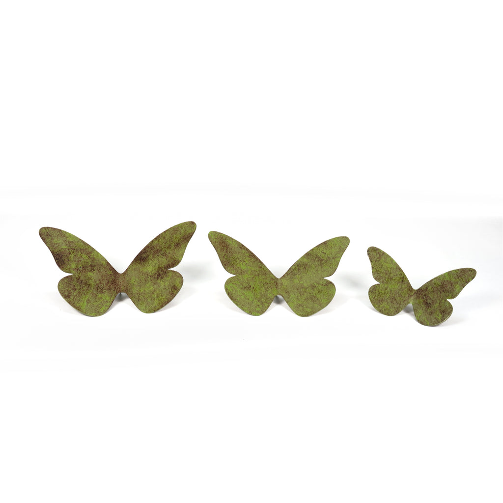 Small Verdigris Butterfly Installation - Small 2.25" x 1.5"