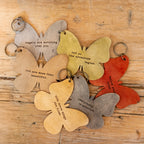 More Than Beautiful Butterfly Leather Keychain - 3x3
