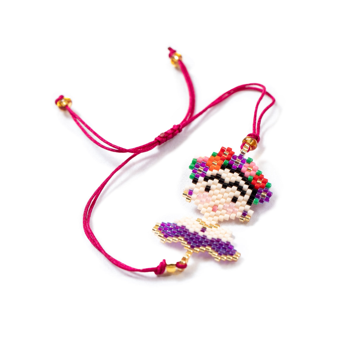 Frida Beaded Bracelet in Pink