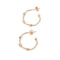 ***White Topaz Baguette Hoops - Gold Plated Brass