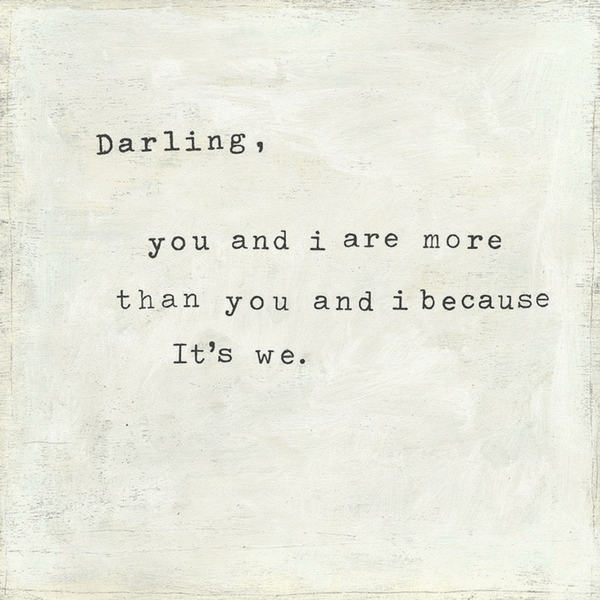 Darling You and I Art Print - Gallery Wrap