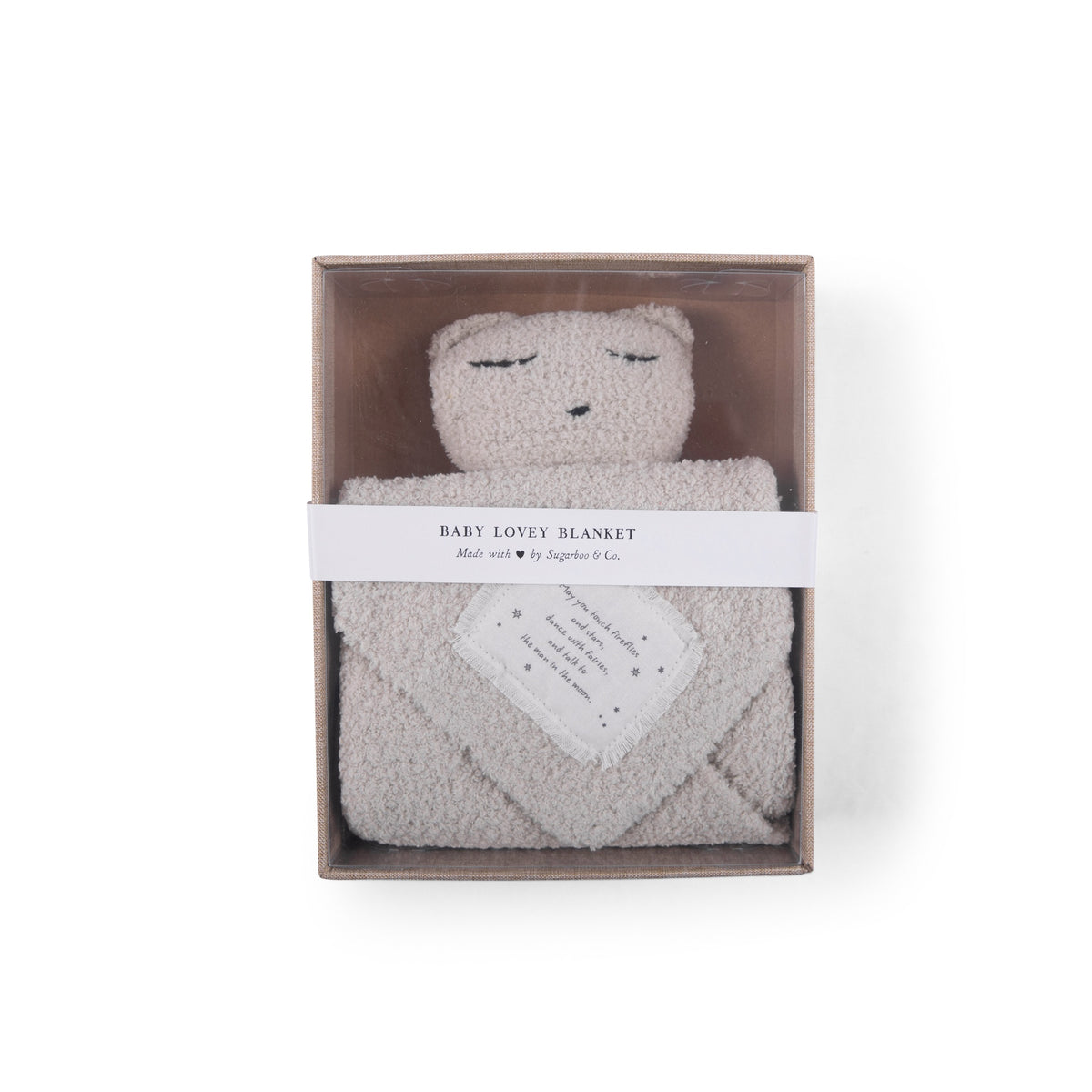***"May you touch fireflies" Bear Baby Lovey Blanket