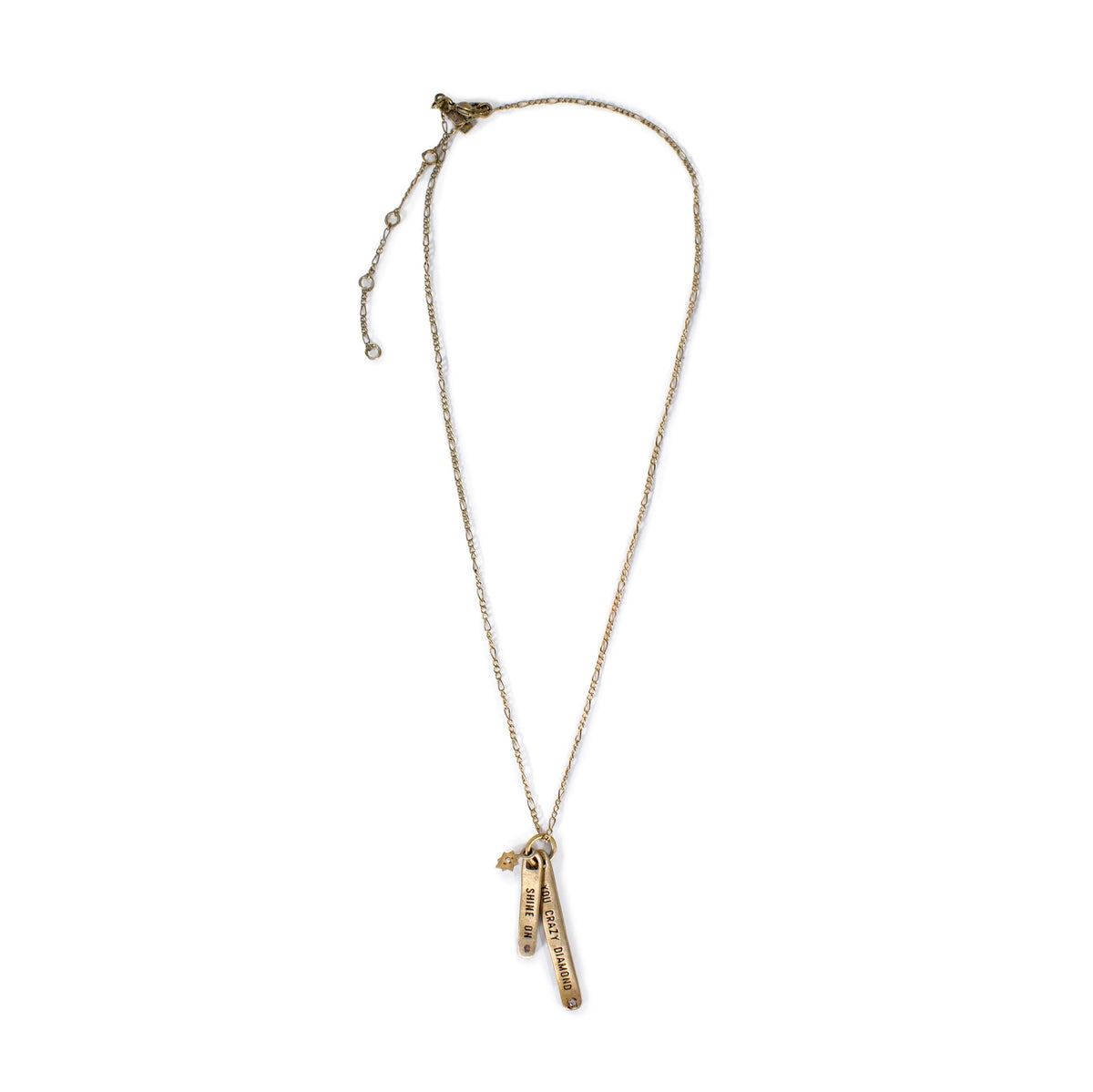 ***Brass Shine On You Crazy Diamond Necklace - 16"