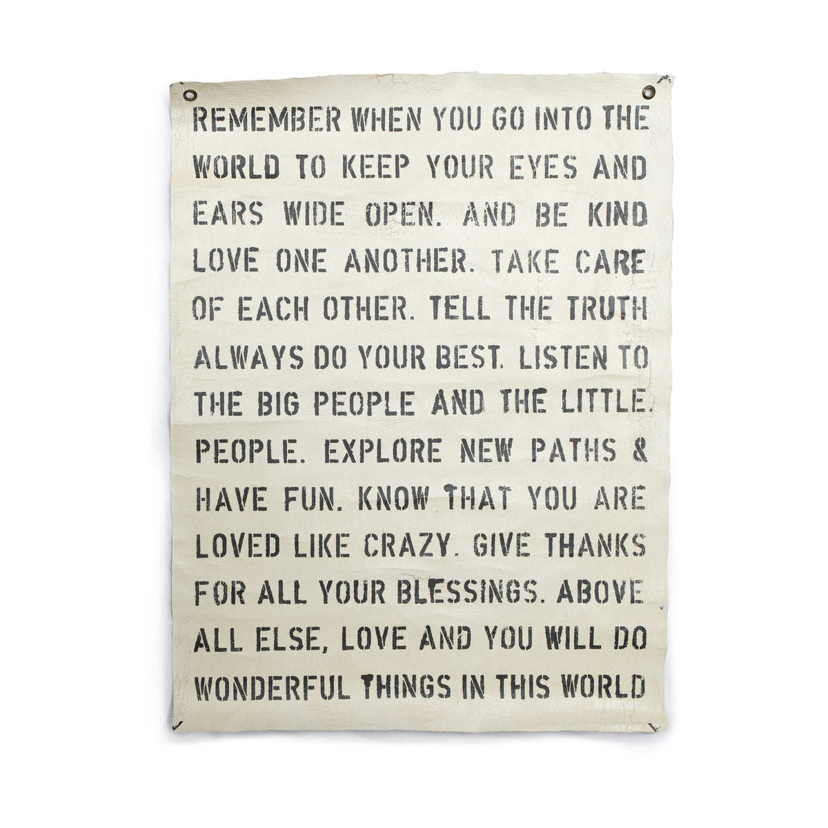 Remember When Hand Painted Wall Tarp - 36x48