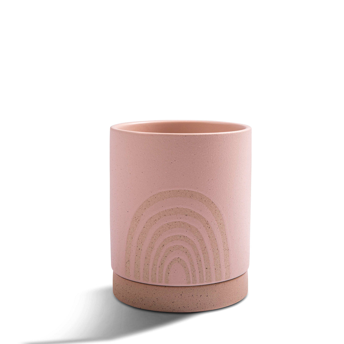 ***Pale Pink Rainbow Planter with Saucer