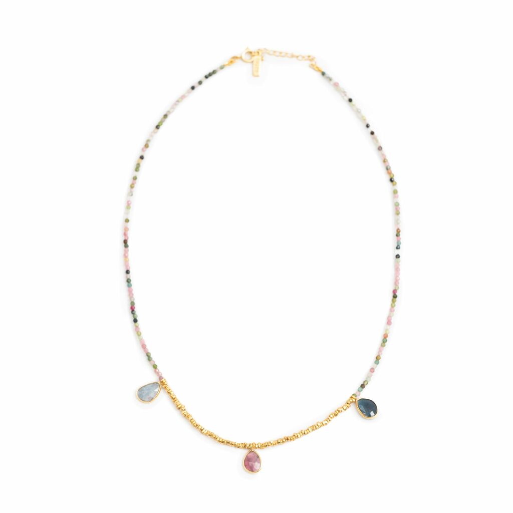 Faceted Tourmaline Bead Necklace
