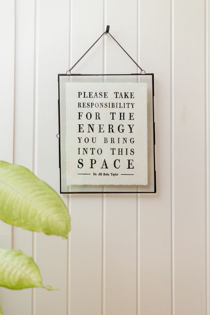 Please Take Responsibility Handmade Paper Print - 12x16