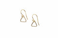 ***Gold Plated Brass Triangle Earrings