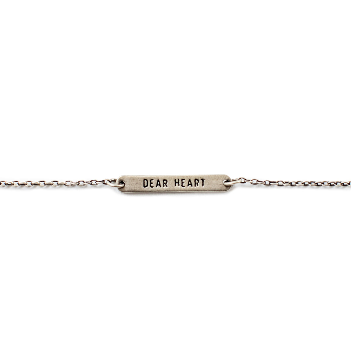 ***Courage (Dear Heart) Reversible Silver Chain Bracelet