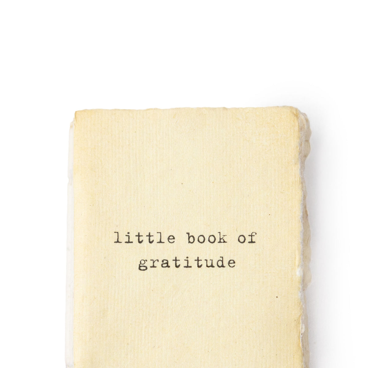 Little Book Of Gratitude Mini Deckled Edge Notebook - Cream
