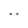 ***Mini Gold Plated Brass Long Triangle White Topaz Studs