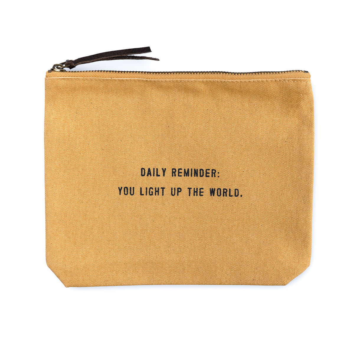 Daily Reminder Canvas Zip Bag - Sunflower