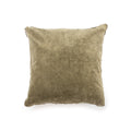 Moss Velvet Pillow With Poms 22x22