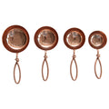 Hammered Stainless Steel Scoops with Tie, S/4