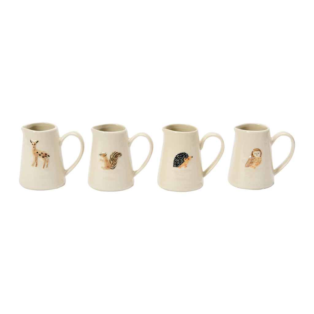 Hand-Painted Creamer with Forest Animal, 4 Styles