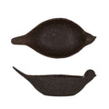 Debossed Brown Stoneware Bird Bowl