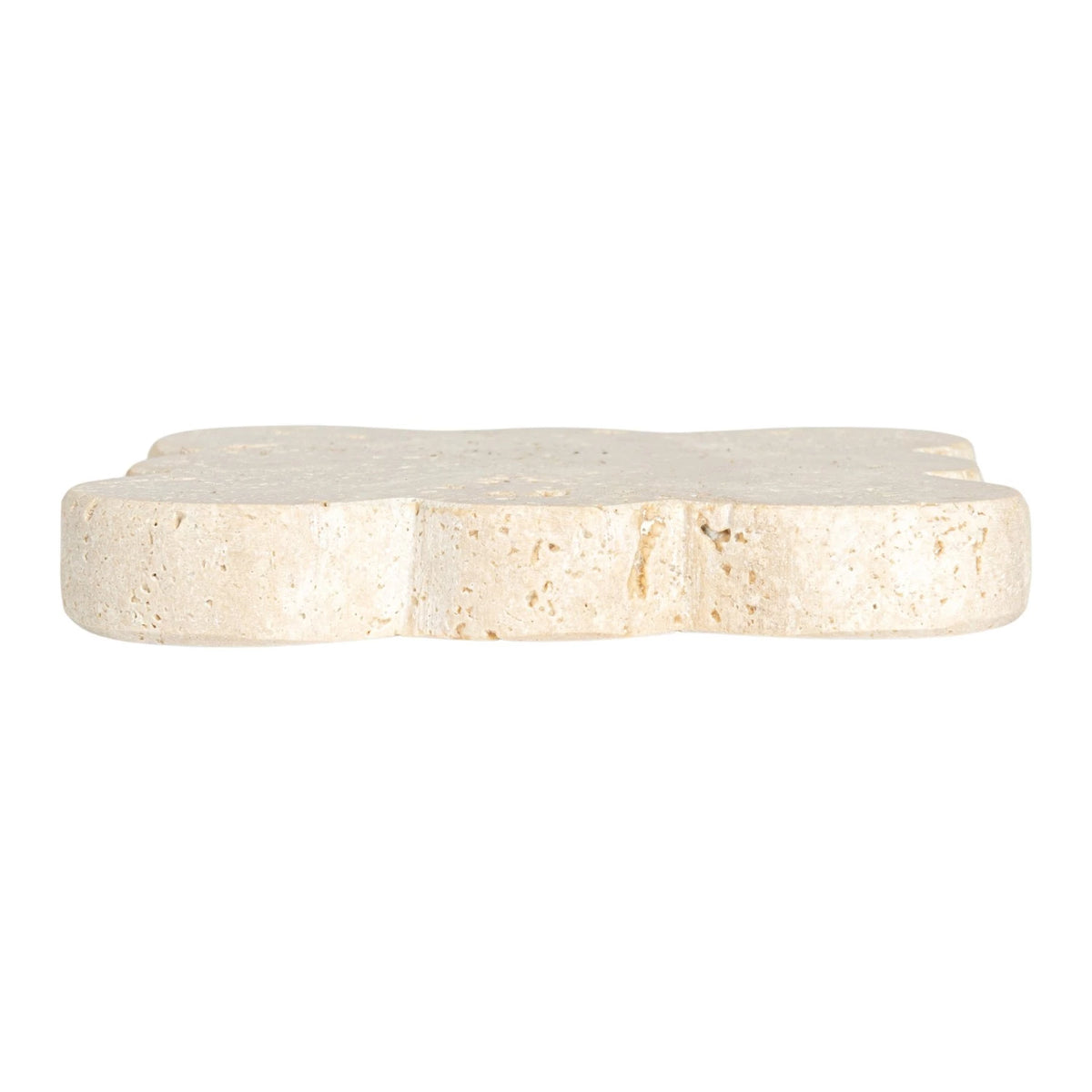 Travertine Coasters w/ Scalloped Edge, Set of 4
