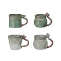 14 oz. Stoneware Mug with Mushroom Handle - 4 Styles