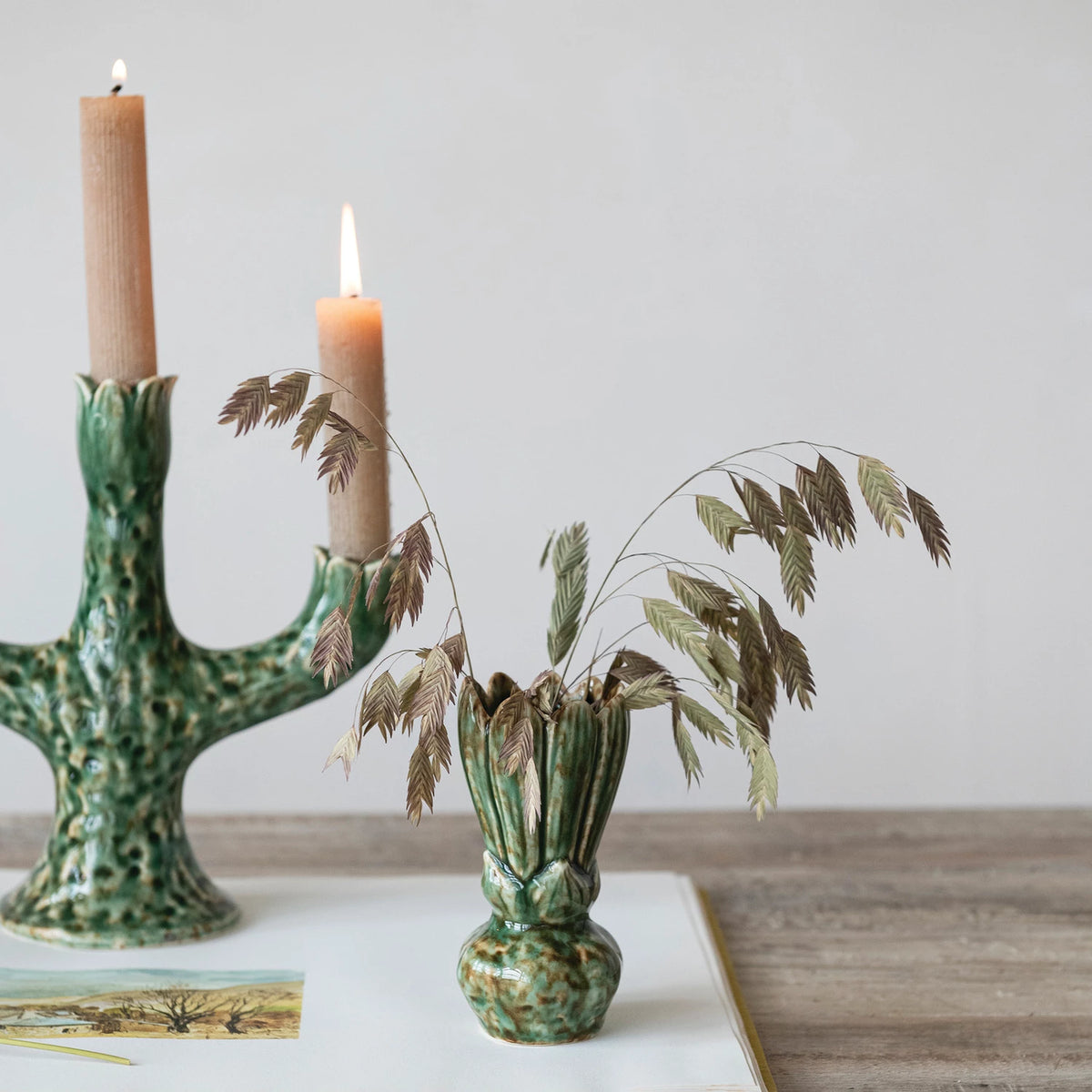 Stoneware Flower Shaped Vase