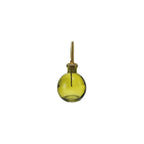 4 oz. Glass Bitters Bottle w/ Metal Stopper Olive Color & Gold Finish