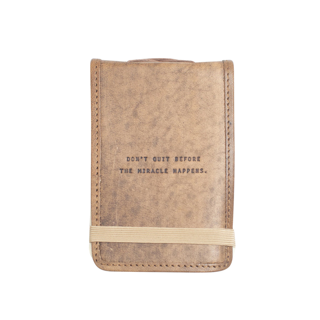 Mini Signature Leather Journals - Maple