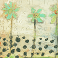 Blue Flowers Art Print - Gallery Wrap