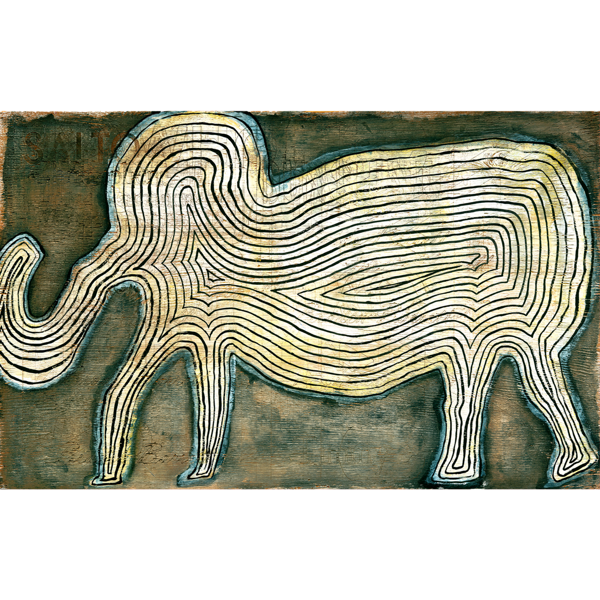 Elephant In The Room Art Print - Gallery Wrap