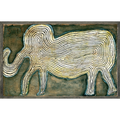 Elephant in The Room Art Print  - Grey Wood