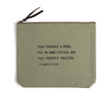 Pull Yourself Together Canvas Zip Bag - Mint