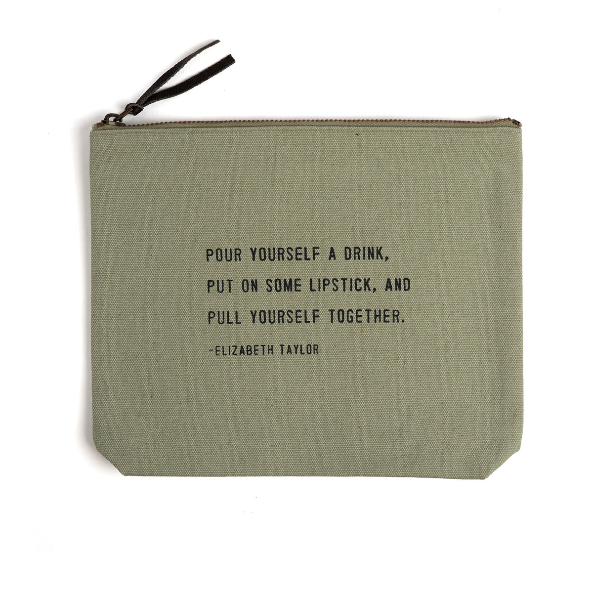 Mint Canvas Zip Bag