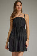 Mini Dress Featuring Pleated Bodice