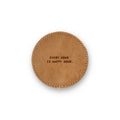 Happy Hour Leather Coaster in Brown - Set of 4
