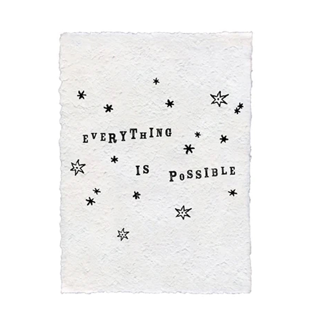 ***Everything Is Possible Handmade Paper Print - 12x16