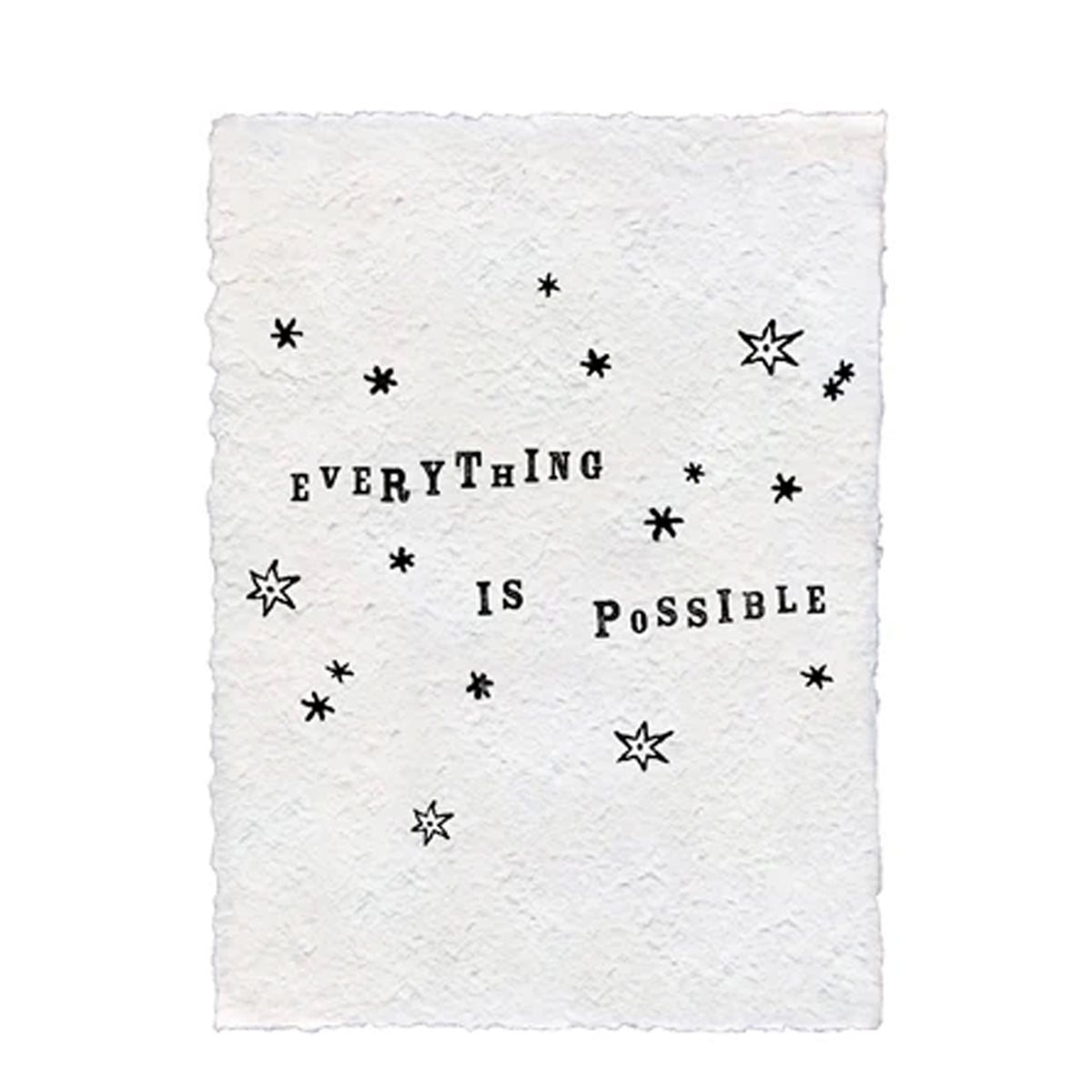 ***Everything Is Possible Handmade Paper Print - 12x16