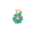 ***Turquoise Flower Charm