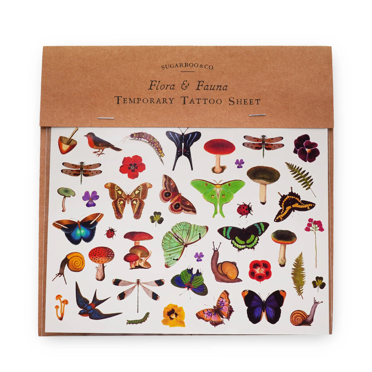 Flora and Fauna Temporary Tattoos - 6x8