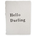 ***Hello Darling Handmade Paper Print - 12x16