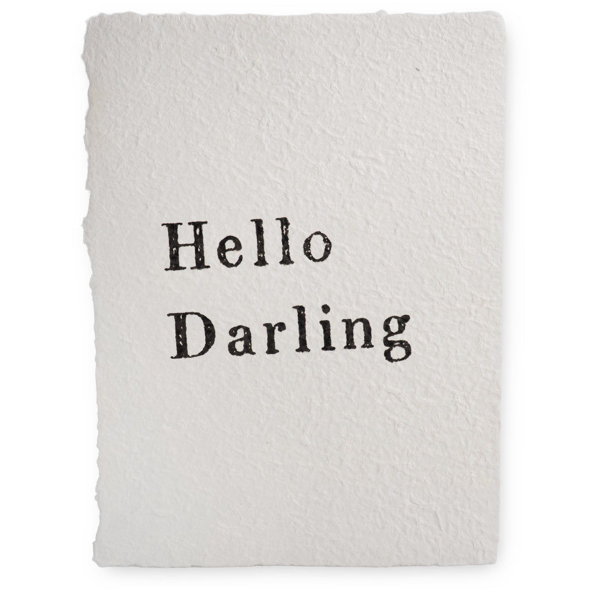 ***Hello Darling Handmade Paper Print - 12x16