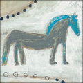 Horse with Blue Mane Art Print - Gallery Wrap