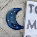 Small Moon Decoupage Plate