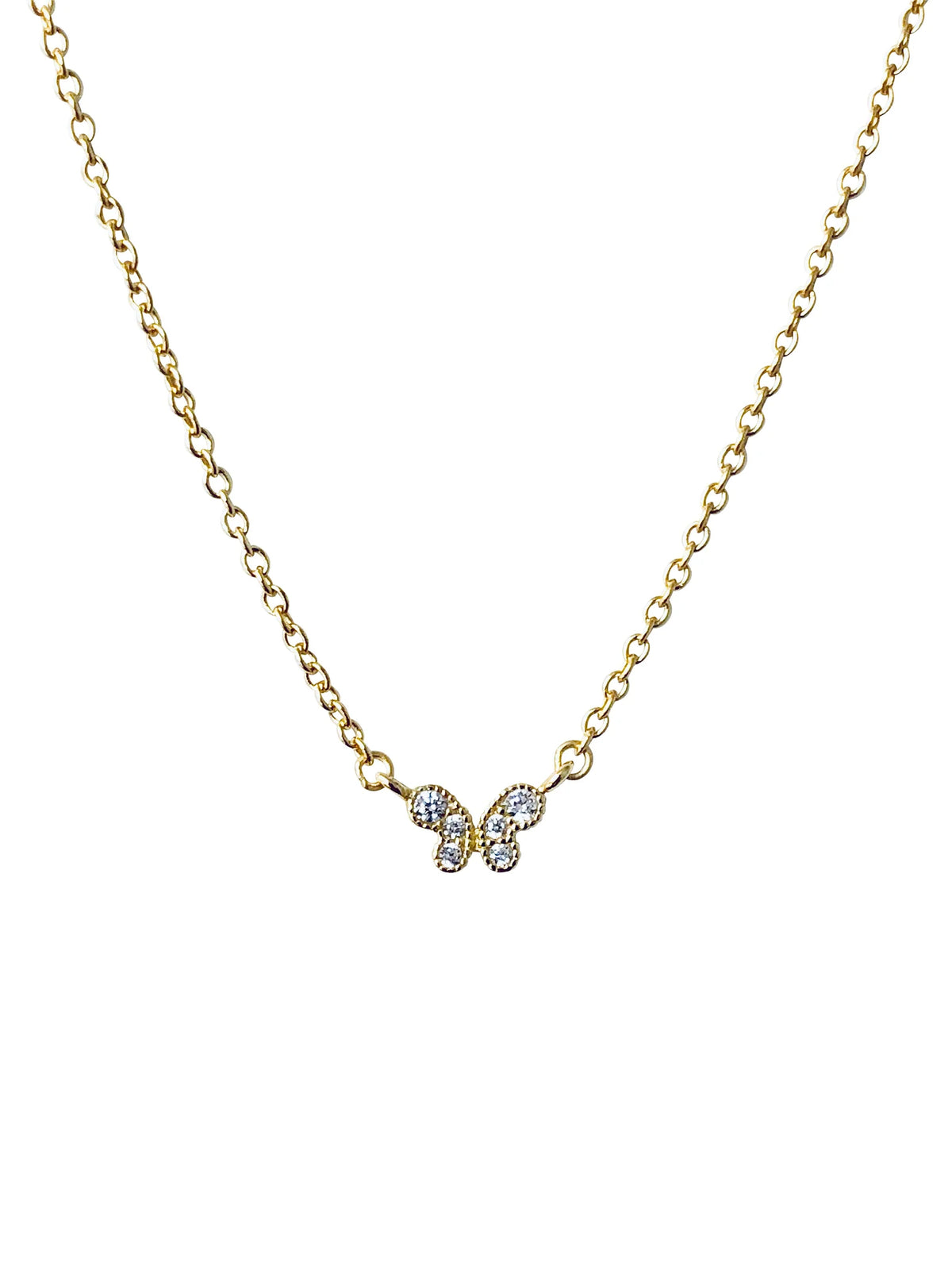 Gold Plated Baby  Butterfly Necklace