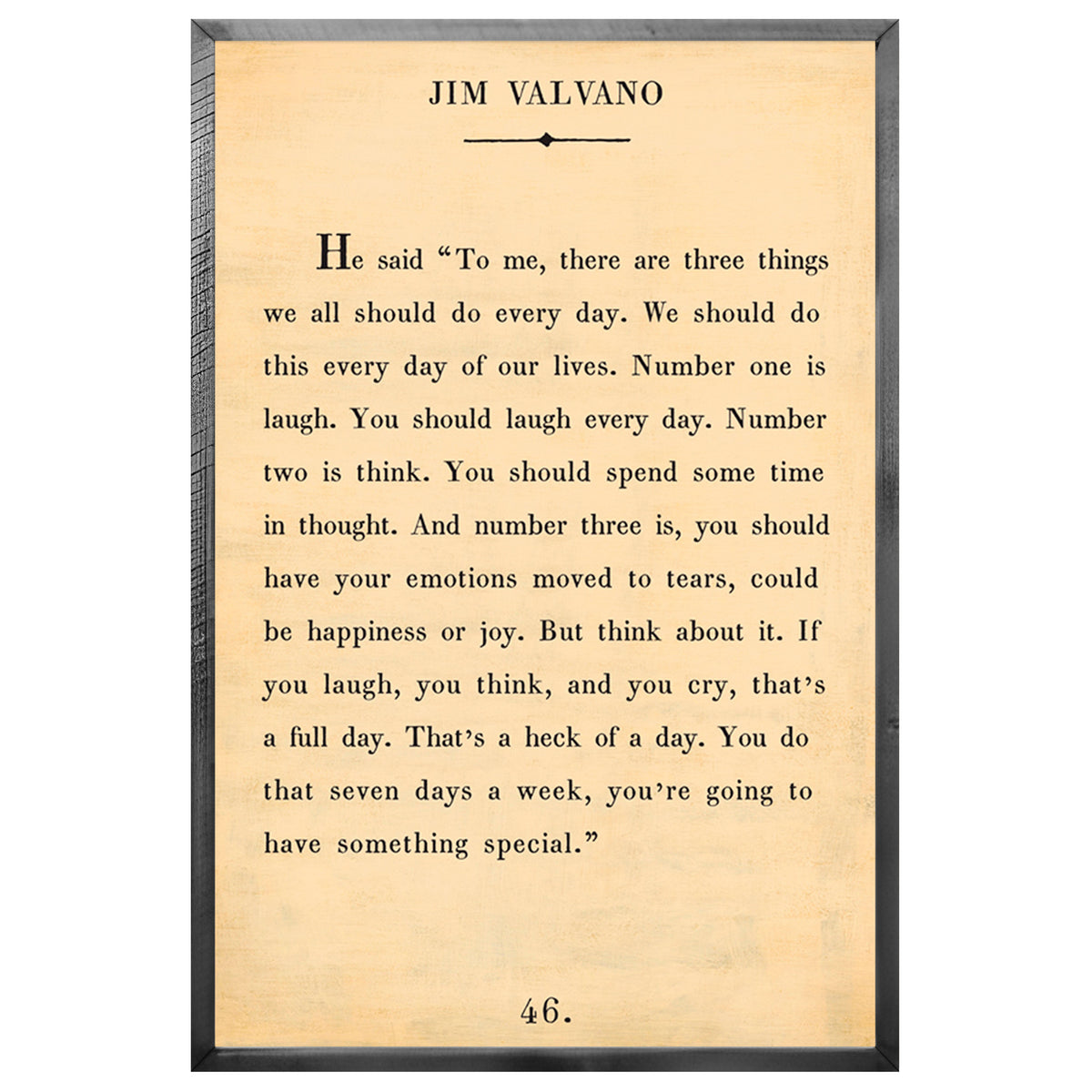 Jim Valvano Art Print - Grey Wood